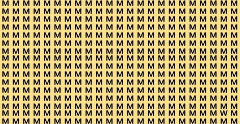 5 saniyede resimdeki W harfini bulanlar çok zekiymiş! Hemen teste başlayın 1